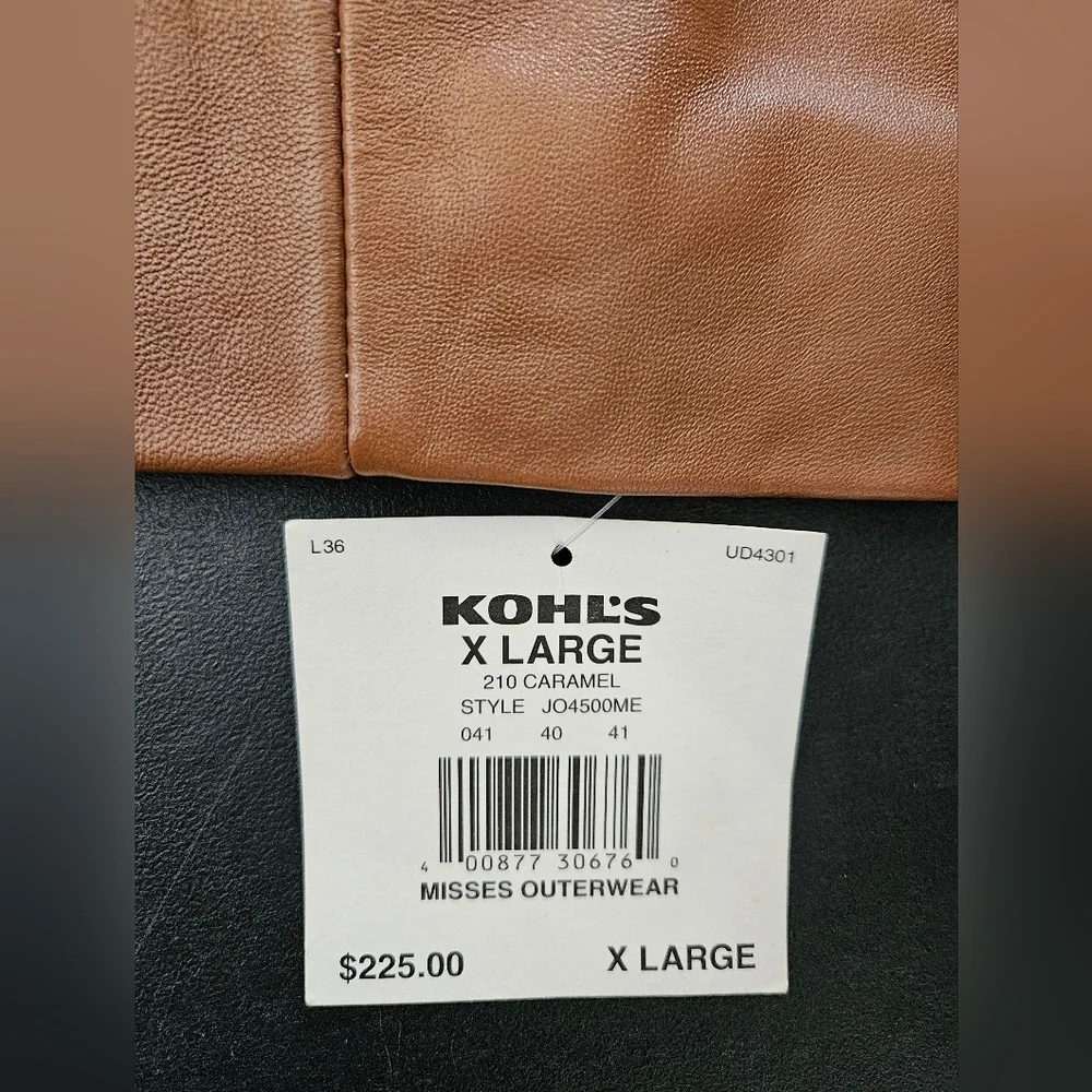 Vintage - Leather NWT Croft & Barrow "Caramel" Buttery Soft Jacket - Size XL - Picture 6 of 9